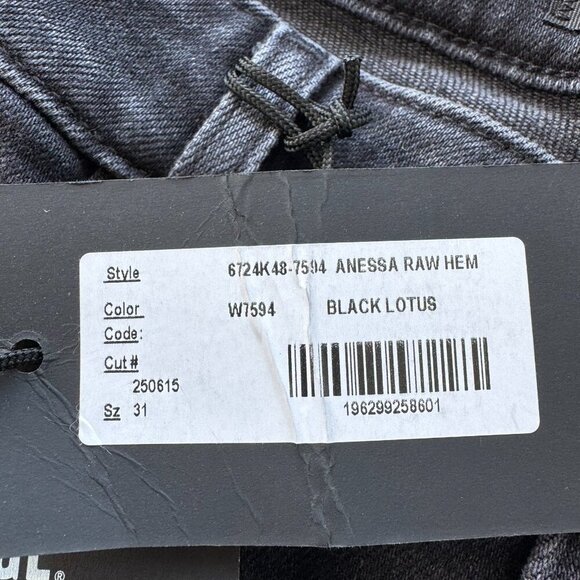 NWT Paige Anessa Wide Leg Ankle Jeans Black Lotus 31 - Picture 5 of 15